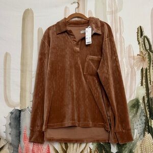 Standard cloth urban outfitters velour shirt sz M